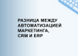 Разница между автоматизацией маркетинга, CRM и ERP